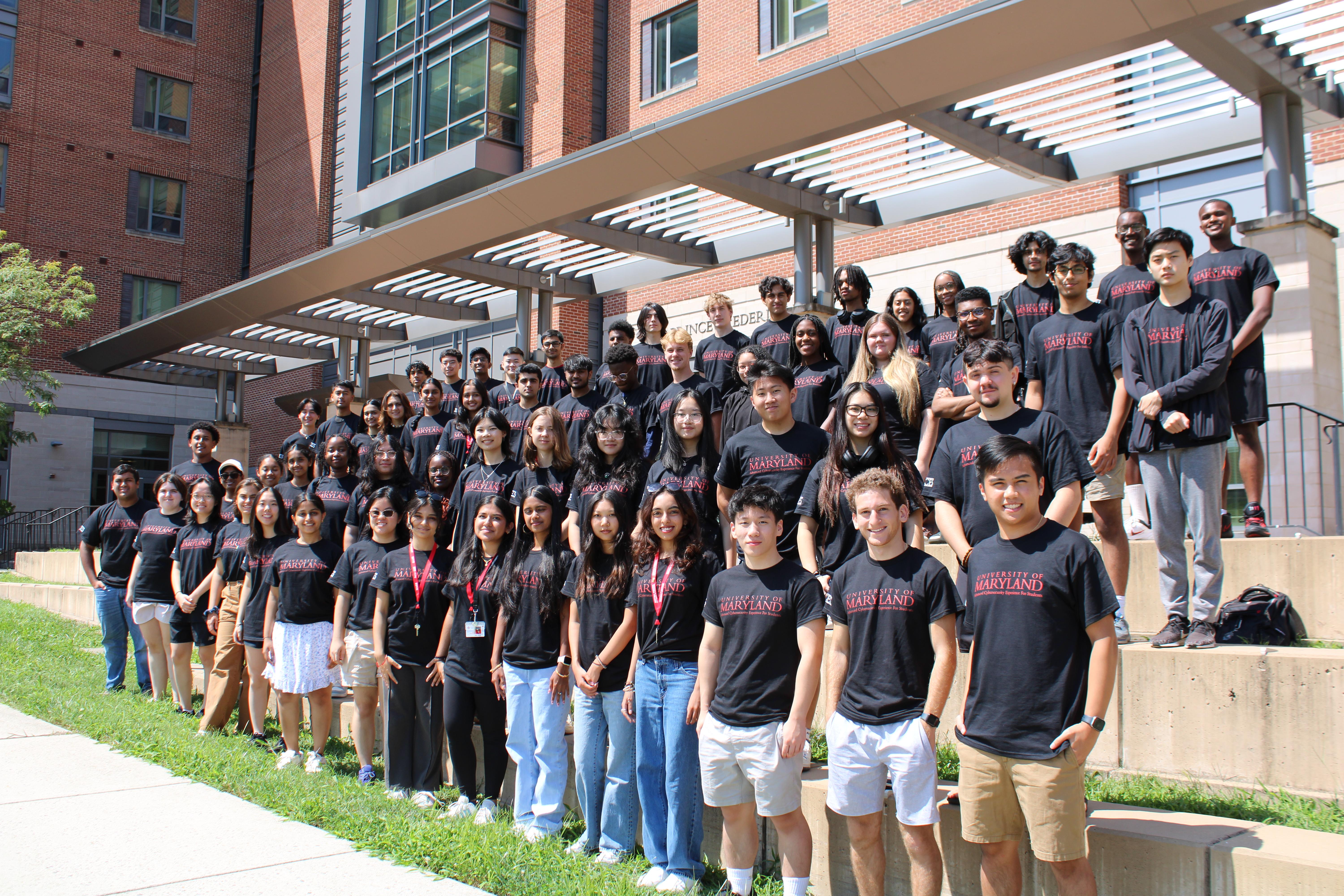 2024 ACES LLP cohort standing in front of Prince Frederick Hall